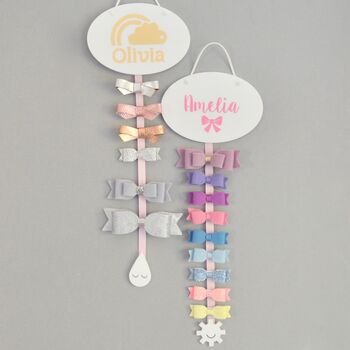 Personalised Hair Bow Holder Ballerina Shoes, 4 of 11