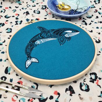 Orca Banner Embroidery Kit, 3 of 4