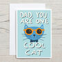Cool Cat Father's Day Card, thumbnail 3 of 3