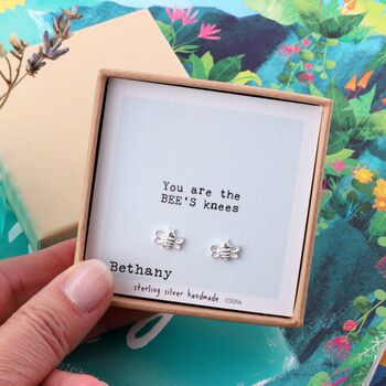 'You Are The Bee's Knees' Bees Earrings, 3 of 6