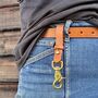Miller Leather Key Fob With Clip, thumbnail 2 of 4