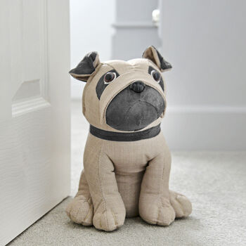 Luxury Pug Puppy Padded Doorstop, 3 of 4