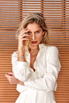 925 Sterling Silver Skinny Drip Cross Over Ring, 12 of 12