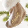 Personalised Mini Velvet Stocking Hanging Decoration, thumbnail 2 of 2