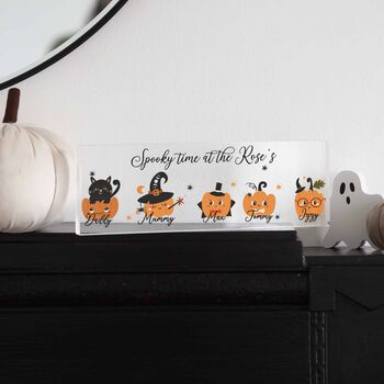 Personalised Family Pumpkin Acrylic Block, 3 of 5