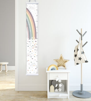 Personalised Rainbow Canvas Height Chart, 3 of 9