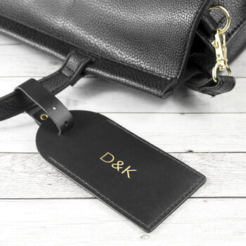 Personalised Foiled Leather Luggage Tag, 7 of 12