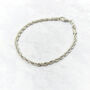 Rope Chain Shiny Silver Minimalist Elegant Bracelet, thumbnail 1 of 5