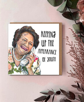 Funny Hyacinth Bucket Birthday Card, Keeping Up Appearances Age Pun, 2 of 5