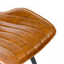Lola Ribbed Dining Chair Tan Vegan Leather Set Of Two, thumbnail 6 of 7