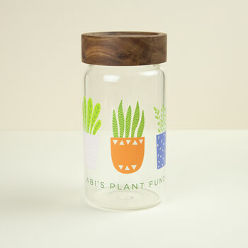 Personalised Plant Fund Glass Storage Jar, 3 of 9