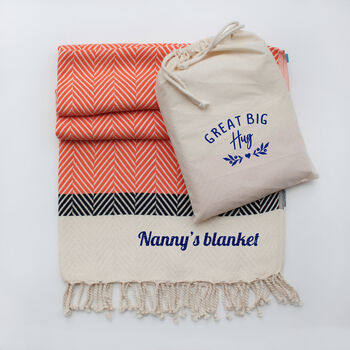 Personalised Cotton Throw, Sustainable Gift, 4 of 12