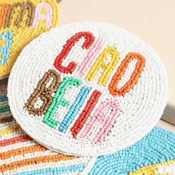 Set Of Four Ciao Bella Beaded Coaster, 2 of 3