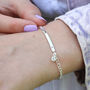 18ct Gold Plated Or Silver Personalised Bar Bracelet, thumbnail 1 of 5