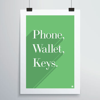 Phone, Wallet, Keys Print, 10 of 12