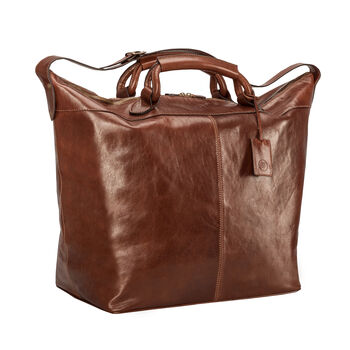 Personalised Large Leather Luggage Bag 'Fabrizio', 7 of 12