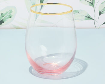G Decor Set Of Four Lazaro Pink Ombre Tumbler Glasses, 4 of 5