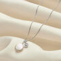 Diamond Letter Necklace In Sterling Silver With Pearl, thumbnail 2 of 7