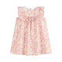 Edith Pink Floral Frill Dress, thumbnail 1 of 9