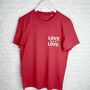 Love Is Love Coral T Shirt, thumbnail 2 of 3