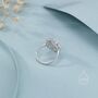 Sterling Silver Vintage Inspired Opal Cz Ring, thumbnail 9 of 12