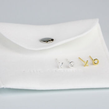 Sterling Silver Hugs And Kisses Stud Earrings, 4 of 5