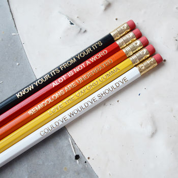 Ombre Red Grammar Rules Pencil Set, 2 of 4