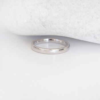 Personalised 9ct White Gold 3mm Wedding Ring Band, 4 of 10
