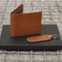 Mens Personalised Leather Wallet Gift Set, thumbnail 9 of 12