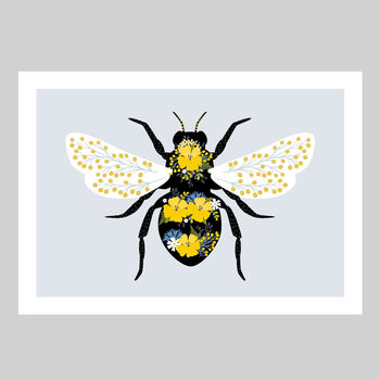 Floral Bee A4 Print, 3 of 5