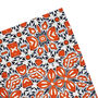 Orange Fox Flower Tea Towel | 100% Cotton | Made In The UK, thumbnail 3 of 12