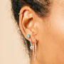 Jodhpur Hammered Silver Hoop Earrings, thumbnail 4 of 10