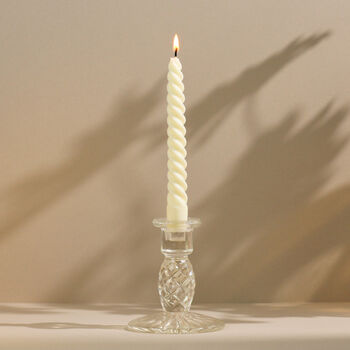 Soft Pastel Beeswax Soy Blend Spiral Twist Candles, 4 of 9