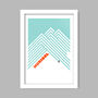 Meribel Skiing Poster Print, thumbnail 2 of 4