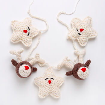 Reindeer And Christmas Star Garland Crochet Kit, 2 of 10