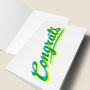 'Congrats' Typographic Congratulations Card, thumbnail 3 of 3