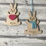 Personalised Easter Bunny With Scarf Decoration, thumbnail 2 of 2