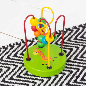 Personalised Wooden Safari Mini Beaded Puzzle Toy, 7 of 12