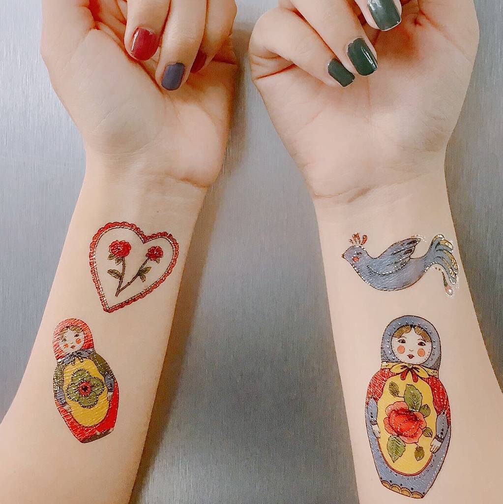 Russian Doll Temporary Tattoo, 1 of 6