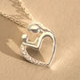 Sterling Silver Mother And Child Heart Necklace, thumbnail 3 of 11