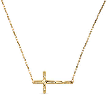 Dainty 14 K Gold Cross Choker Necklace, 2 of 8