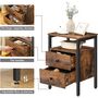 Bedside Table With Drawers Side End Table Nightstand, thumbnail 5 of 12