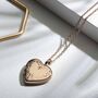 Personalised 18 K Rose Gold Plated Scroll Heart Locket, thumbnail 1 of 12