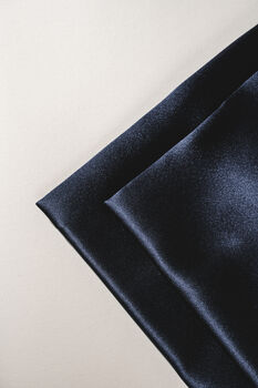 100% Mulberry Silk Pillowcase, One Piece, Midnight Blue, 6 of 7