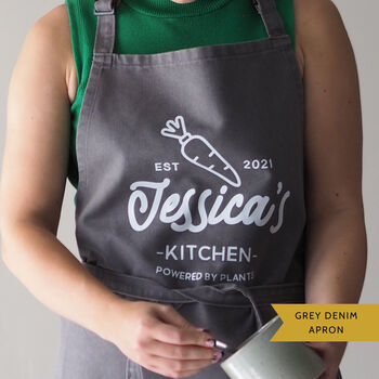 Personalised Vegan Kitchen Apron, 2 of 10