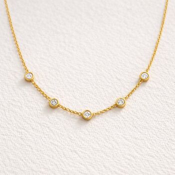 Diamond Station Necklace, 2 of 6