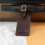 Personalised Italian Leather Luggage Tag, Initials, thumbnail 6 of 9