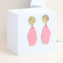 Frosted Clay And Gold Plated Earrings, thumbnail 4 of 5