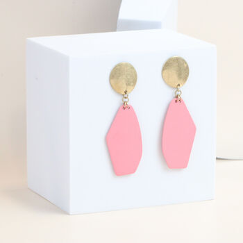Frosted Clay And Gold Plated Earrings, 4 of 5