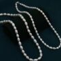 Genuine Freshwater Pearl Necklace In Sterling Silver, thumbnail 5 of 11